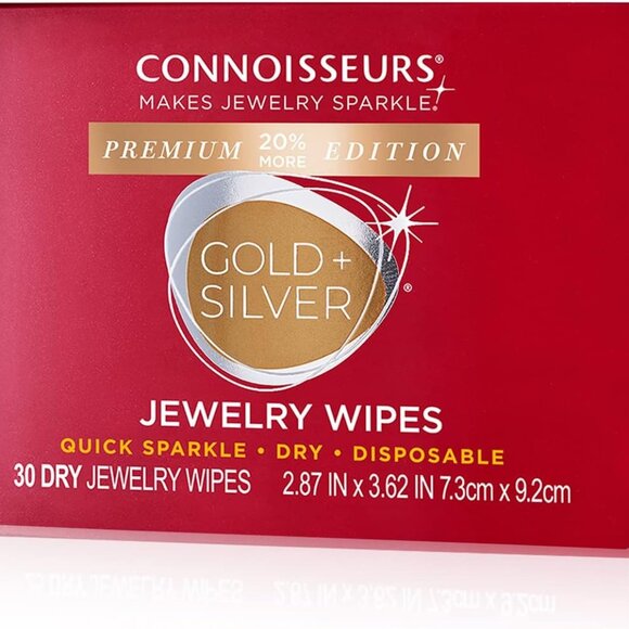 Premium Edition Compact Jewelry Wipes No Rinse Gold and Silver Jewelry Cleaner, - Picture 1 of 8